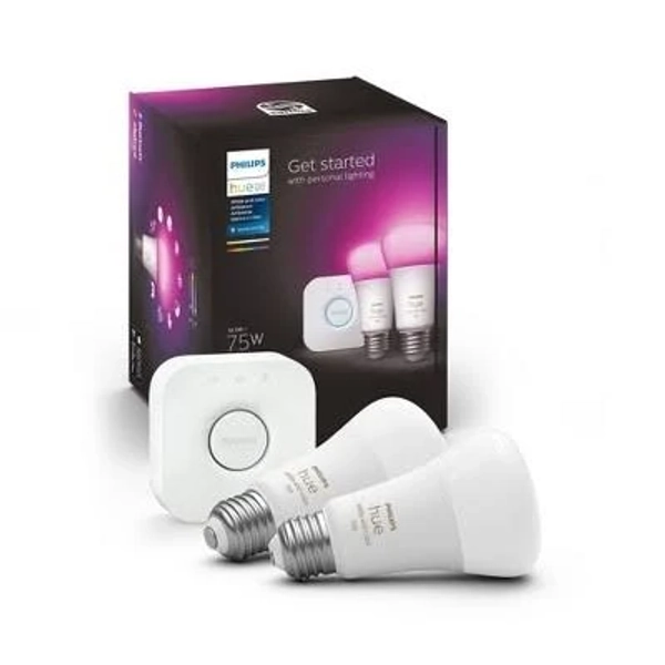 Philips Hue Color A19 Smart LED Bulb Starter Kit