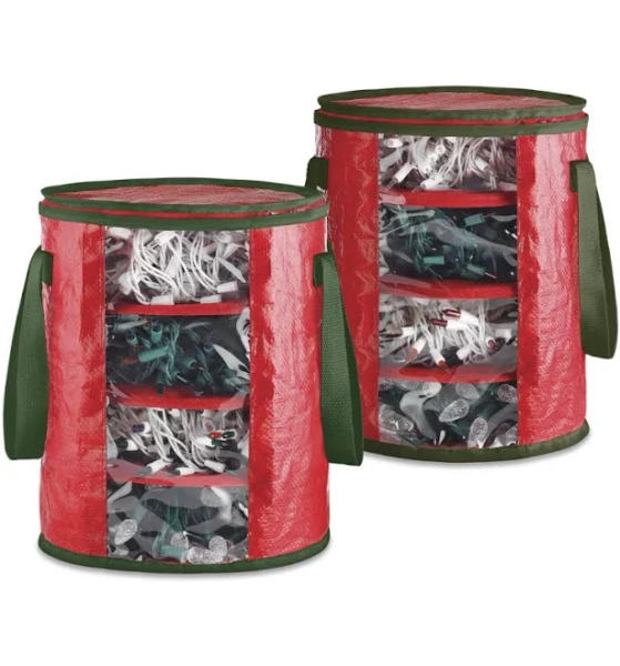 Whitmor Christmas Light Storage Bags Set of 2
