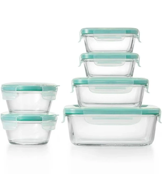 OXO Good Grips Smart Seal 12 Piece Glass Container Set