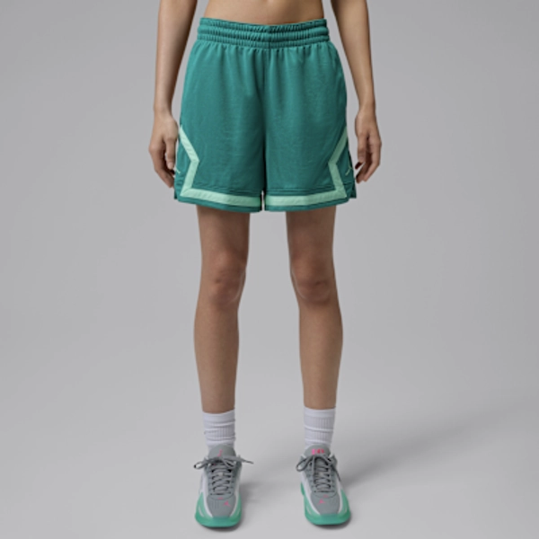 Jordan Sport Women's 4" Diamond Shorts - Neptune Green/Neptune Green/Green Glow/Green Glow - Size XS