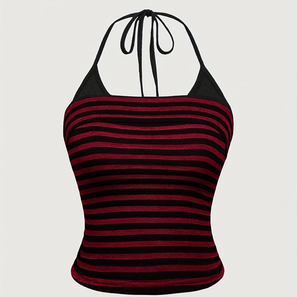 Women'S Striped Halter Top