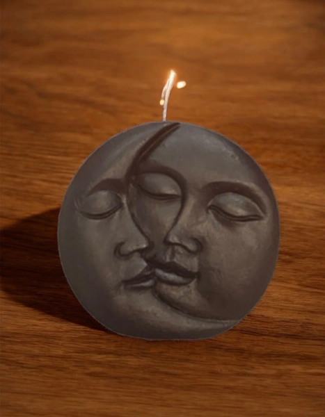 Dark Moon Figural Candle - Perfect for Rituals & Meditation — Envision Crystal - Believe In Magic