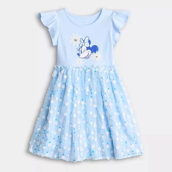 Disney/Jumping Beans Girls 4-12 Jumping Beans® Disney's Minnie Mouse Sequin Tutu Dress, Girl's, Size: 7, Blue Minnie Flower
