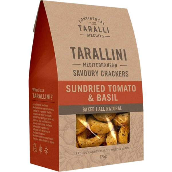 Cont Taralli Sundried Tomato & Basil 125g