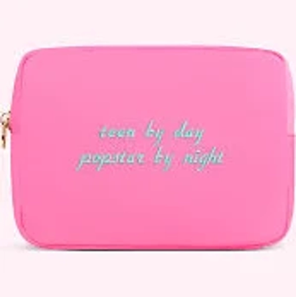 Stoney Clover Lane Embroidered Teen By Day Popstar By Night Large Pouch