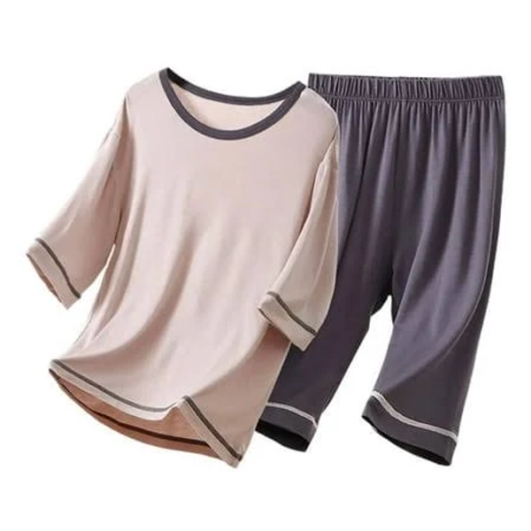Teen Boys' Fabric Short Sleeve Pajama Set