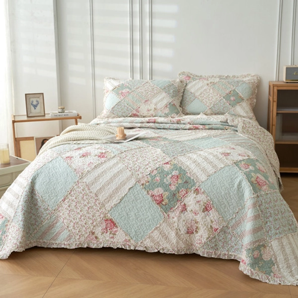Country Sarah Rose Cotton Coverlet Set