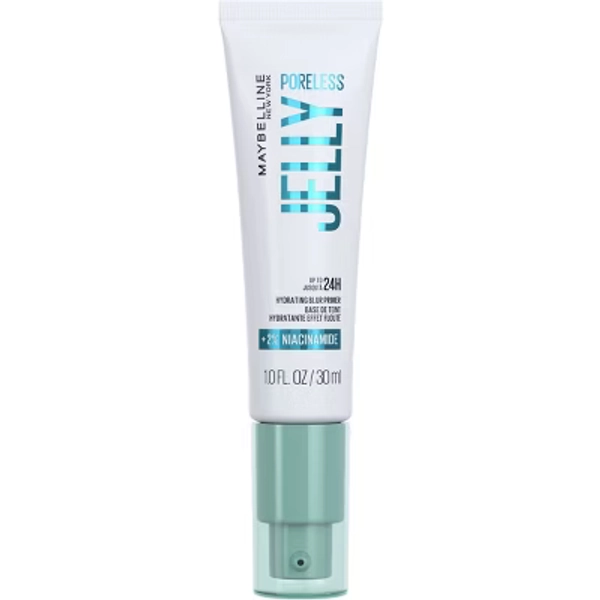 Maybelline Poreless Jelly Hydrating Blur Face Primer with Niacinamide: Smoothing Makeup Gel, 1 fl oz