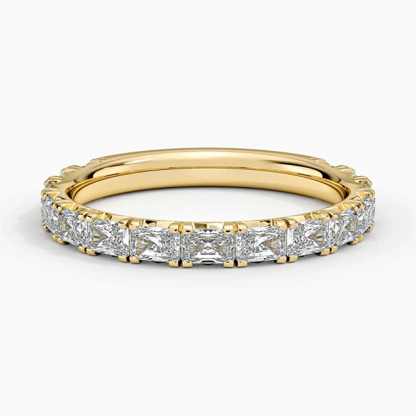 Nathalie Radiant Cut Lab Diamond Ring (7/8 ct. tw.) in 18K Yellow Gold