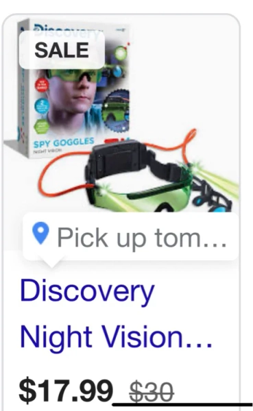 Night vision goggles 