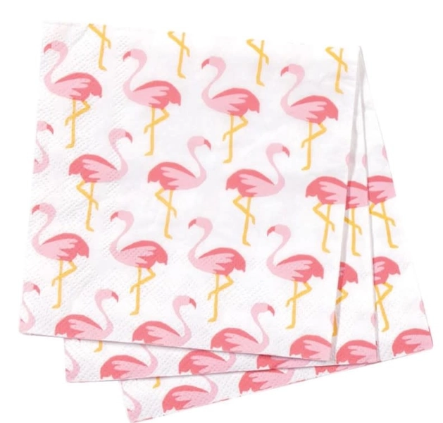 Pink Flamingos Paper Napkin