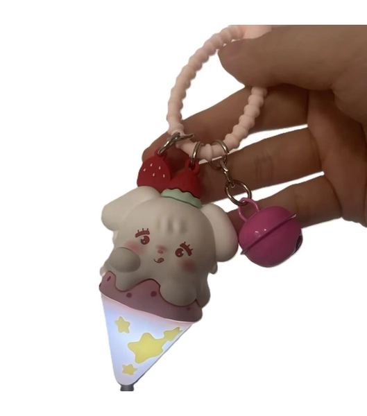 Mikko Summer Series Strawberry LED Ice-Cream Keychain
