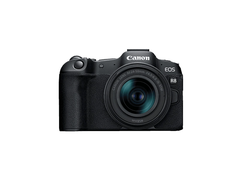 Spiegellose Systemkameras CANON EOS R8 Kit Spiegellose Systemkameras mit Objektiv 24-50 mm, 7,5 cm Display, WLAN | MediaMarkt
