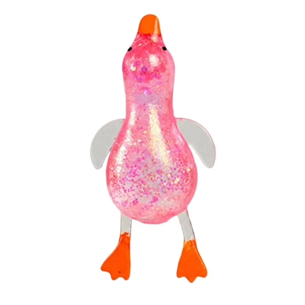 1 Packs Glitter Ducks Sensory Fidget Toys Stress Relief Balls for Adults Anxiety Relief Desk Toys Animal Toys for Office Desk Stress Relief Gifts Party Favors