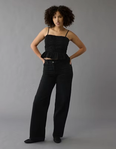 AE Strigid Curvy Super High-Waisted Baggy Straight Jean