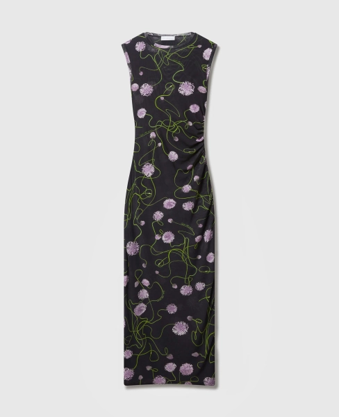 Mesh Twisted Floral Dress