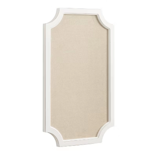 Kate & Laurel All Things Decor 18"x30" Hogan Framed Scalloped Pinboard: Office & Locker Decor