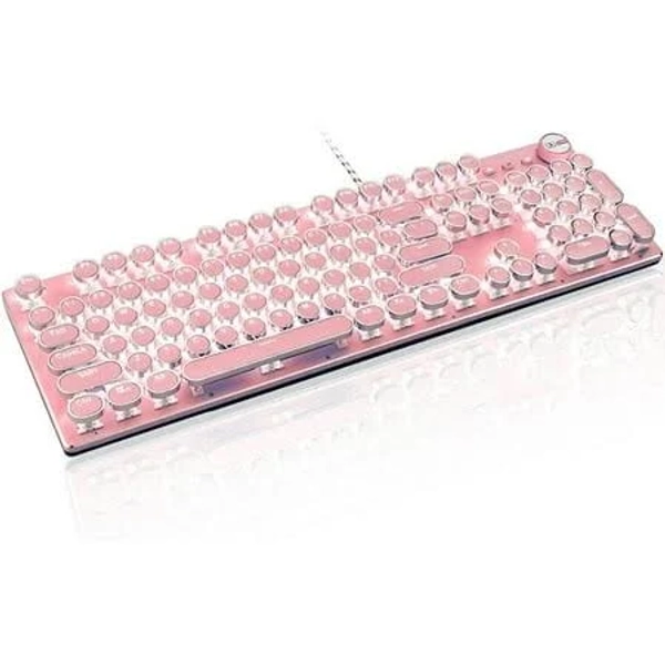 Typewriter Style Retro Wired Mechanical Gaming Keyboard