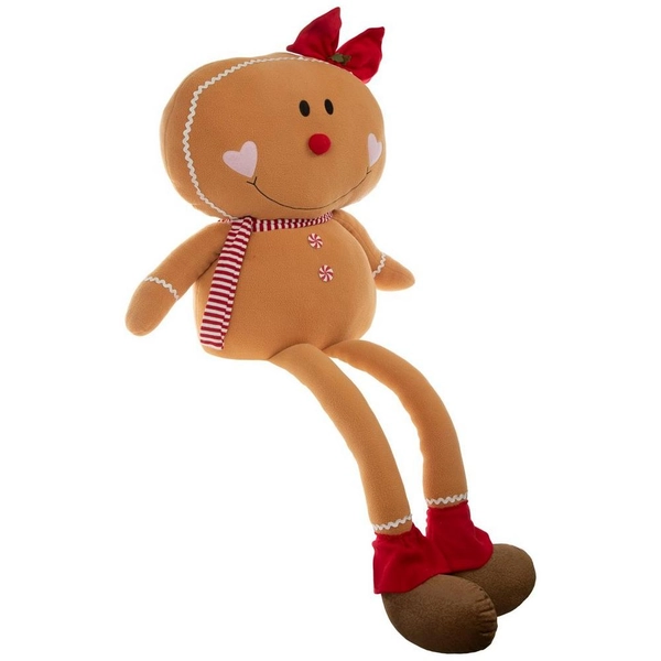 Jumbo Sitting Gingerbread Hairbow Plush