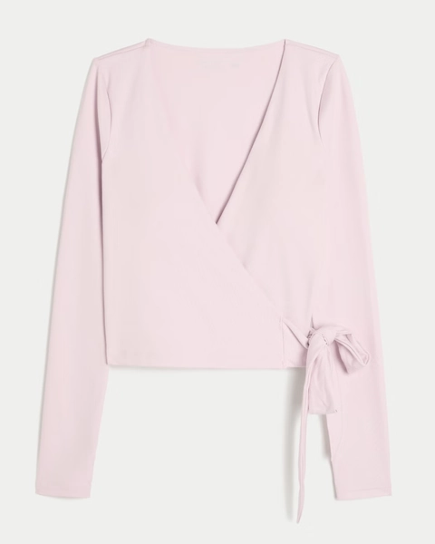 Gilly Hicks Active Recharge Long-Sleeve Wrap Top
