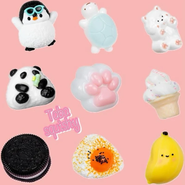 35 type-Handmade Taba Squishy /Mochi,Stress Relief toys Squishy toy Gift Idea Gifts for Girls and Boys-W4_WJ-MZ-PINK