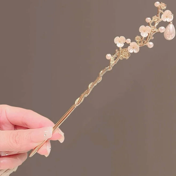 Modern Flower Pearl Hair Stick