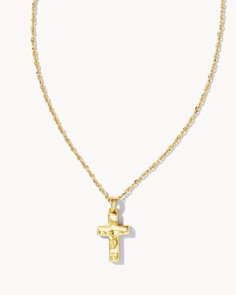 Kendra Scott Cross Pendant Necklace in Gold | Metal