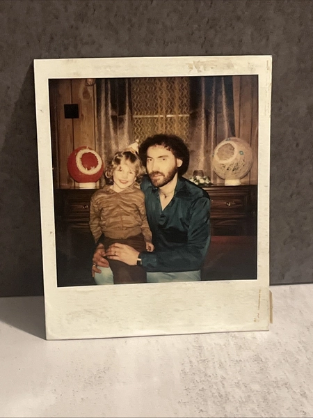 Vintage Polaroid Snapshot 70s Fashion Beard Shag Hair Mid Century Modern MCM