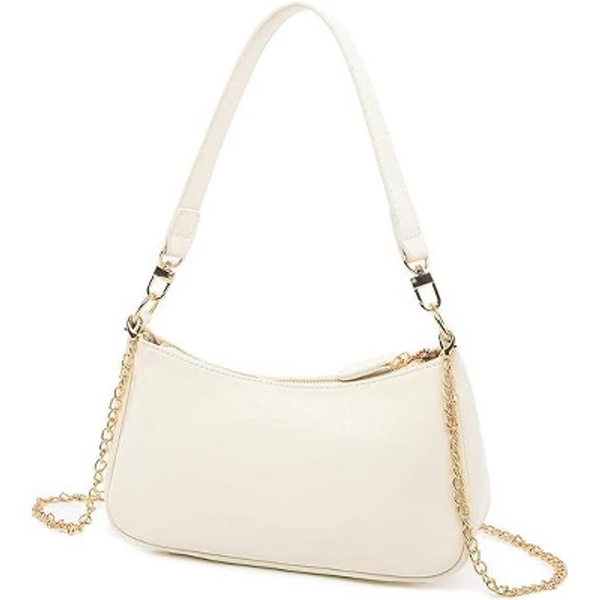 Shoulder Bag for Women with 2 Removable Straps and Zipper Closure Crossbody Bags Clutch Tote HandBags Purses