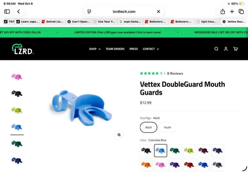 Vettex Double Mouthguard w/Lip Protection