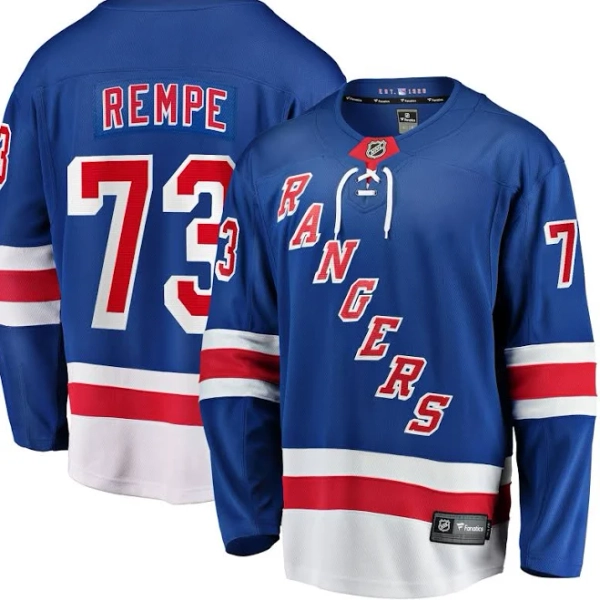 Men's Fanatics Matt Rempe New York Rangers Home Breakaway Jersey