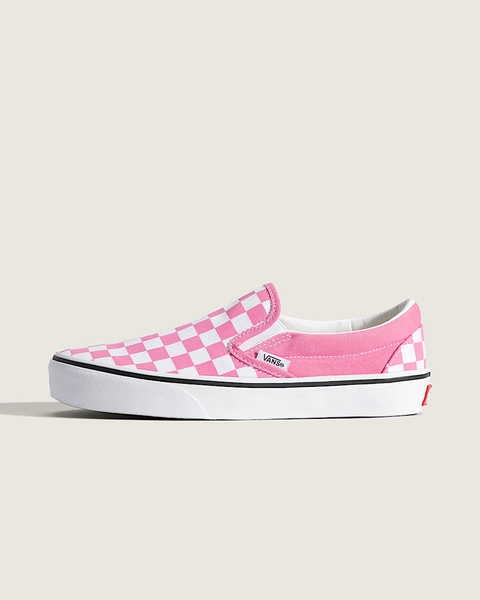 Classic Slip-On Checkerboard Shoe in Checkerboard Fizz Pink | Vans