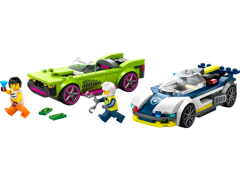 Police Car and Muscle Car Chase