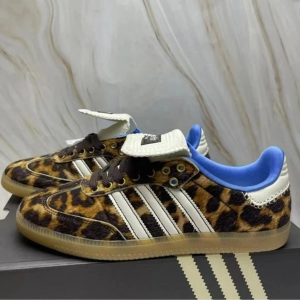 New Adidas x Wales Bonner Samba Pony Leopard Print Women's Sneaker