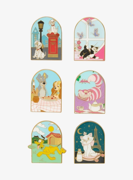 Loungefly Disney Cats & Dogs Scenes Blind Box Enamel Pin - BoxLunch Exclusive