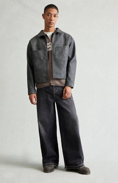 Ryder Ultra Baggy Jeans Black Tinted