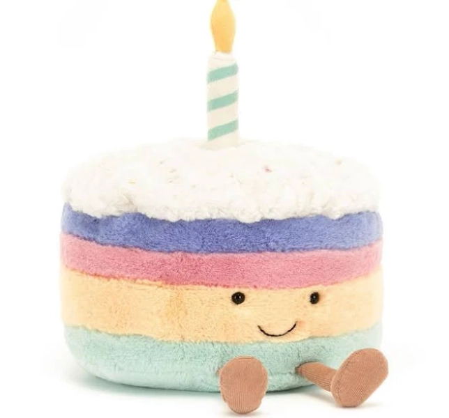 Jellycat Amuseable Rainbow Birthday Cake