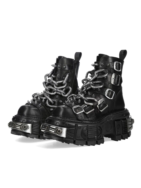 Gothic Platform Ankle Boots Spanish Rock Punk Chunky Heel Motorcycle Boots with Chains Streetwear Combat Boots for Men - AliExpress 322