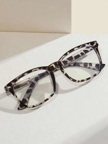 10pcs Glasses, Computer Reading/Gaming/TV/Phones Glasses For Women Men, Anti Eyestrain, Eyeglasses Are Available In Various Colors (Black Glasses, Leopard Print Glasses, Transparent Glasses, )