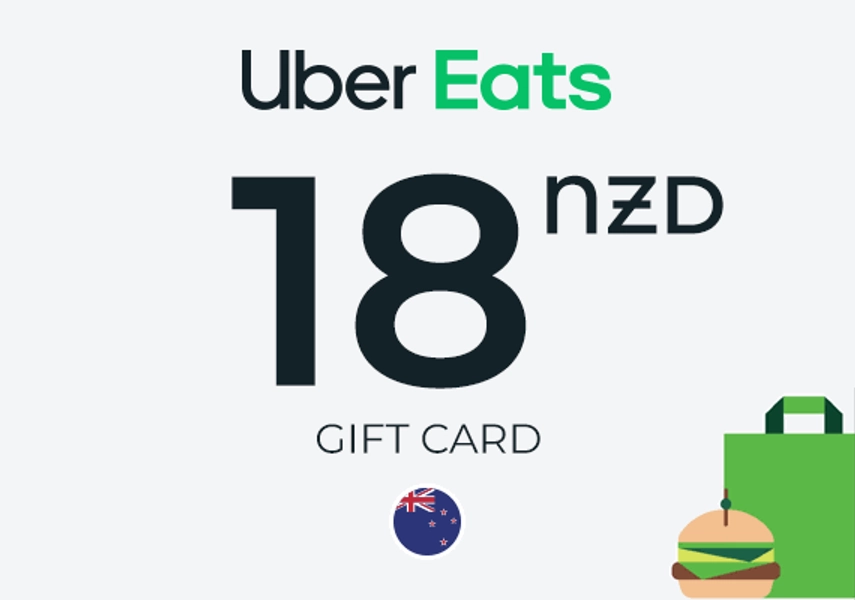 Uber Eats Gift Card 18 NZD Key