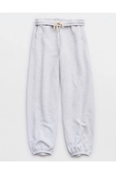 OFFLINE By Aerie Cloud Fleece Baggy Jogger Women's Light Heather Gray XS Short