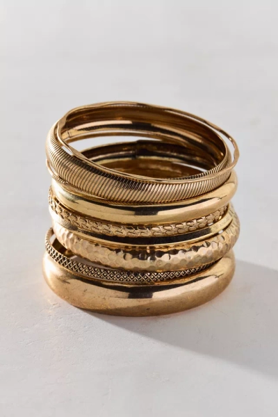 Lunar Layers Eclectic Bangle Bracelets Set