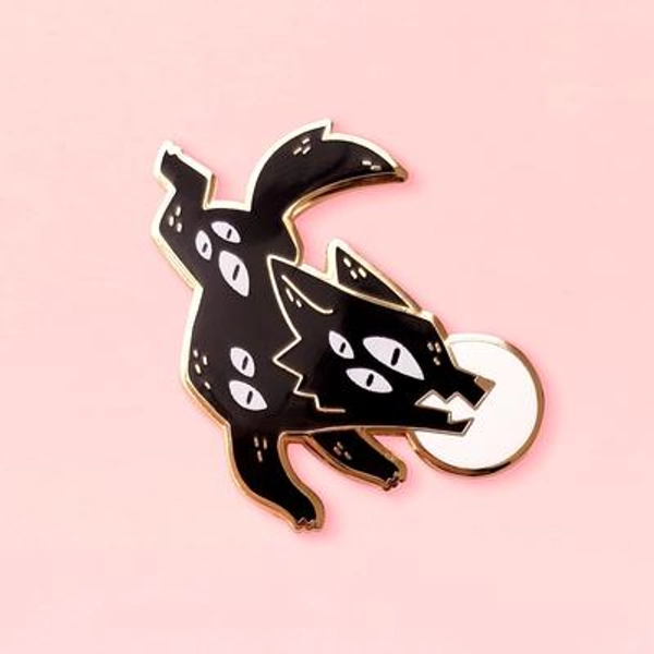 Hati and Skoll Hard Enamel Pins
