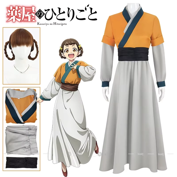 Anime The Apothecary Diaries Xiaolan Cosplay Costume Wig Hanfu Dress Coat Belt Hairpins Props Women Girls Kusuriya no Hitorigoto - AliExpress 200000532