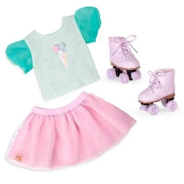 Scoopalicious Our Generation Ice Cream Outfit with Roller Skates