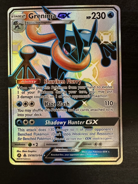 2019 Pokémon Hidden Fates Greninja GX Holo Ultra Rare SSR Trading Card SV56/SV94 - Walmart.com