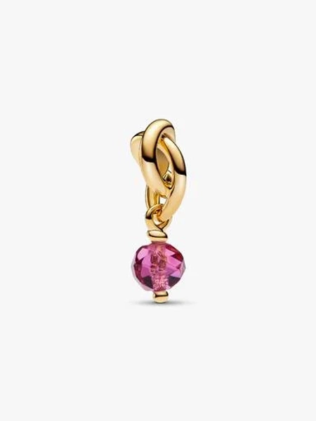October Pink Eternity Circle Dangle Charm | Pendant | Gold plated | Pandora US