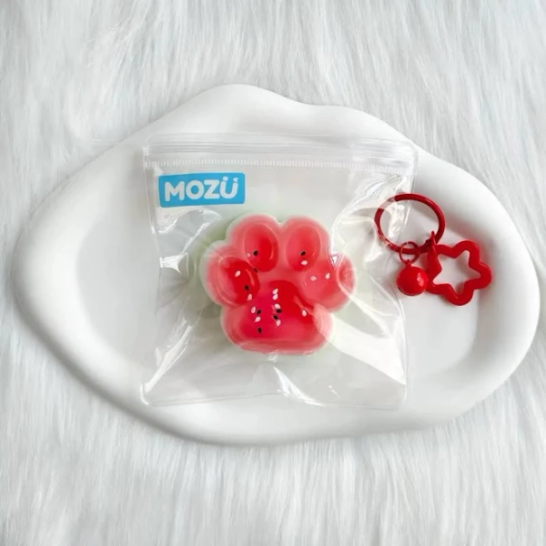[Classic Squish Texture] taba squishy Seeded Watermelon Paw , Fidgets Toy for Stress Relief & Fun – Perfect for Party, Birthday, Holiday & Christmas