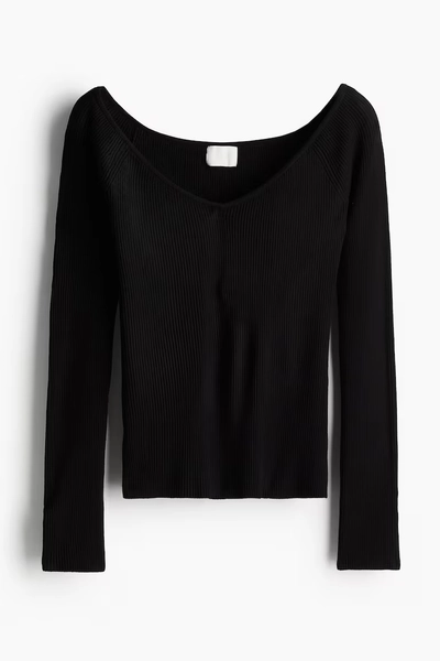 Top épaules nues - Noir