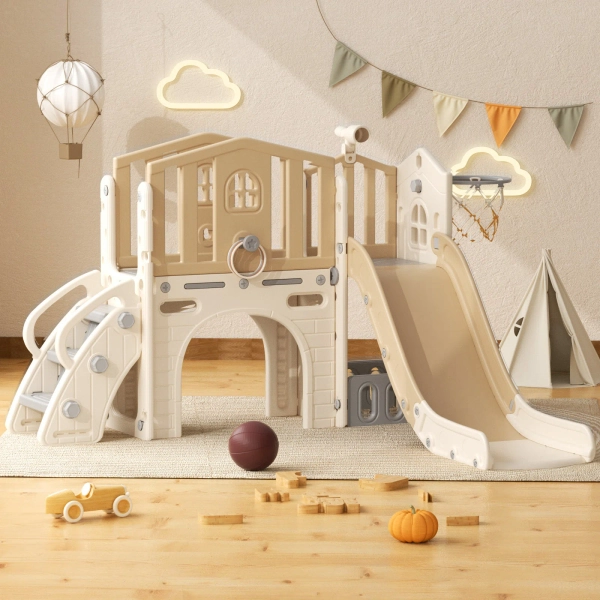 8 In 1 Toddler Slide, Kids Climber Slide Outdoor Indoor Playset | Wayfair